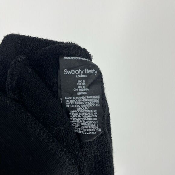 Sweaty Betty Sweatshirt Size Small Black After Class Split Side Oversized Yoga - Picture 9 of 10